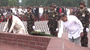 স্বাধীনতা দিবসে জাতীয় স্মৃতিসৌধে রাষ্ট্রপতি ও প্রধানমন্ত্রীর শ্রদ্ধা