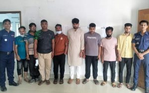 বুড়িচংয়ে পুলিশের অভিযানে ৮ মাদকসেবী গ্রেফতার