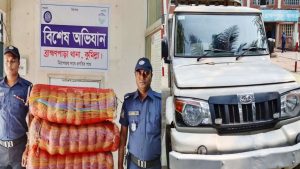 ব্রাহ্মণপাড়ায় পুলিশ দেখে গাঁজাসহ দামী গাড়ি রেখে পালিয়ে যায় মাদক কারবারিরা;অতঃপর