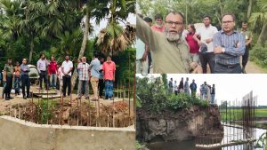 সংবাদ প্রকাশের পর; বুড়িচংয়ে পলাতক ঠিকাদারকে তলব ও ইউএনও’র কঠোর নির্দেশে ব্রিজের কাজ পুনরায় শুরু