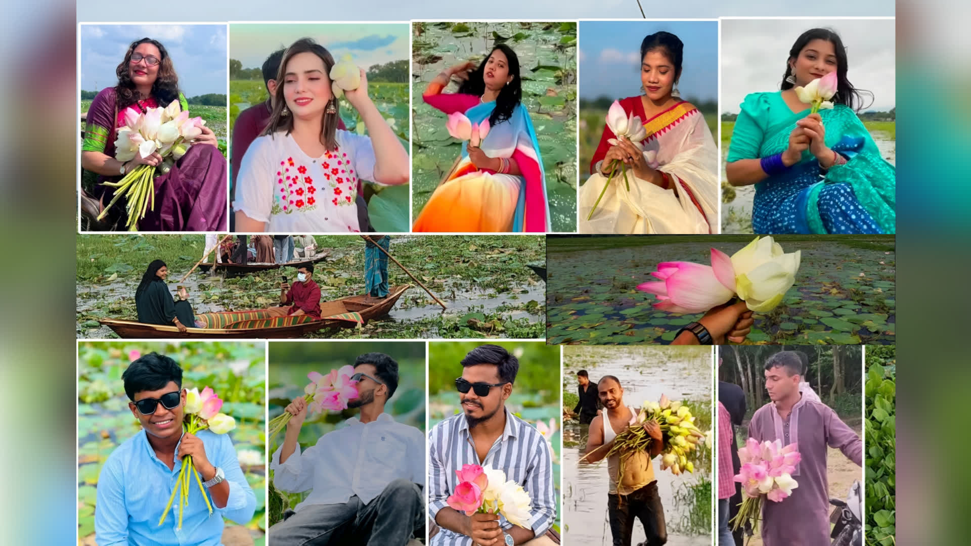বিশ্ব পরিচিত দক্ষিণগ্রাম পদ্মবিলে দর্শনার্থীদের ভীড়,ফুল ছেঁড়ায় সৌন্দর্য হারাচ্ছে;দীর্ঘমেয়াদি সংরক্ষণের দাবি!