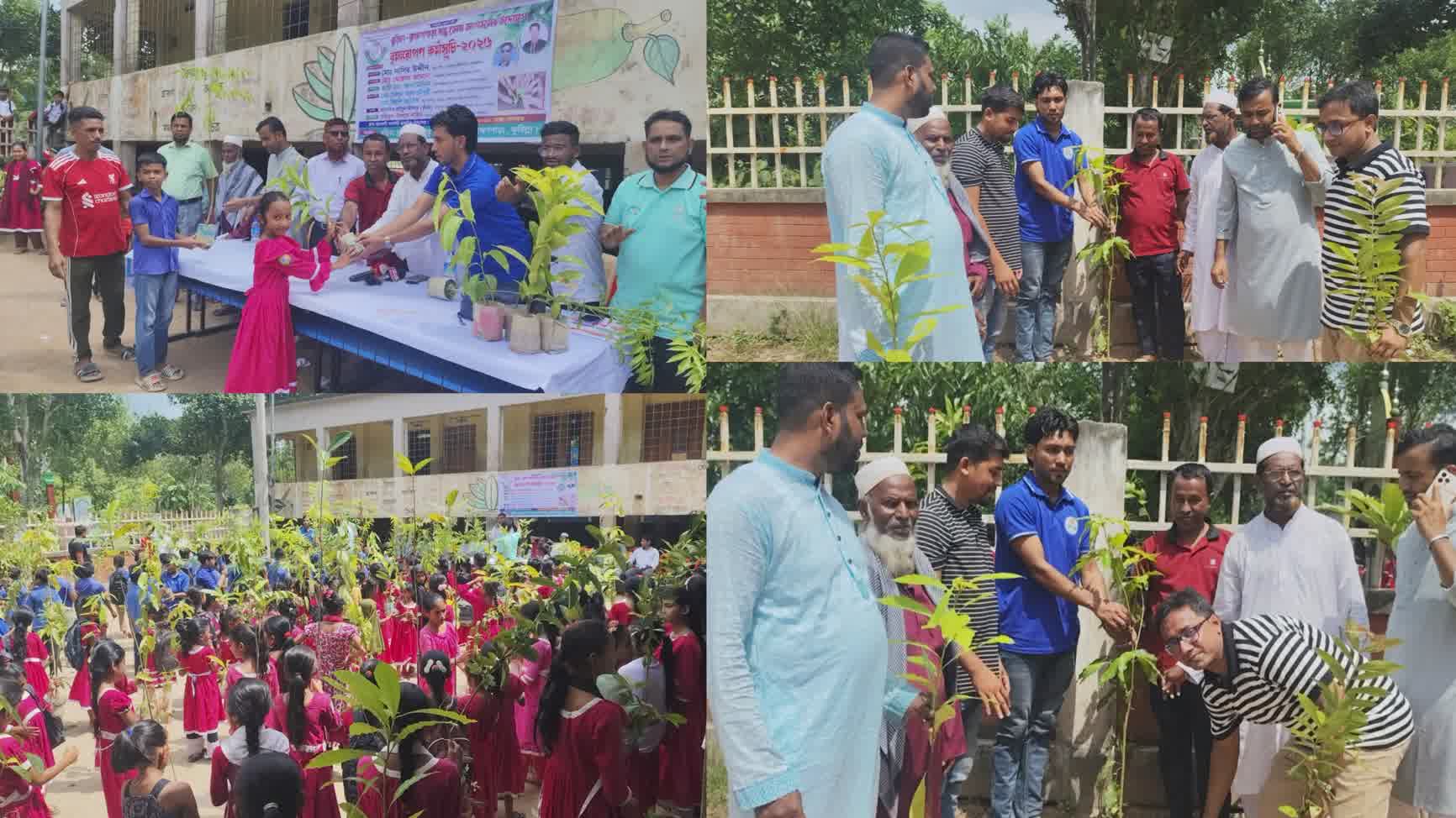 ব্রাহ্মণপাড়ায় শিক্ষার্থীদের মাঝে পাঁচ শতাধিক গাছের চারা বিতরণ